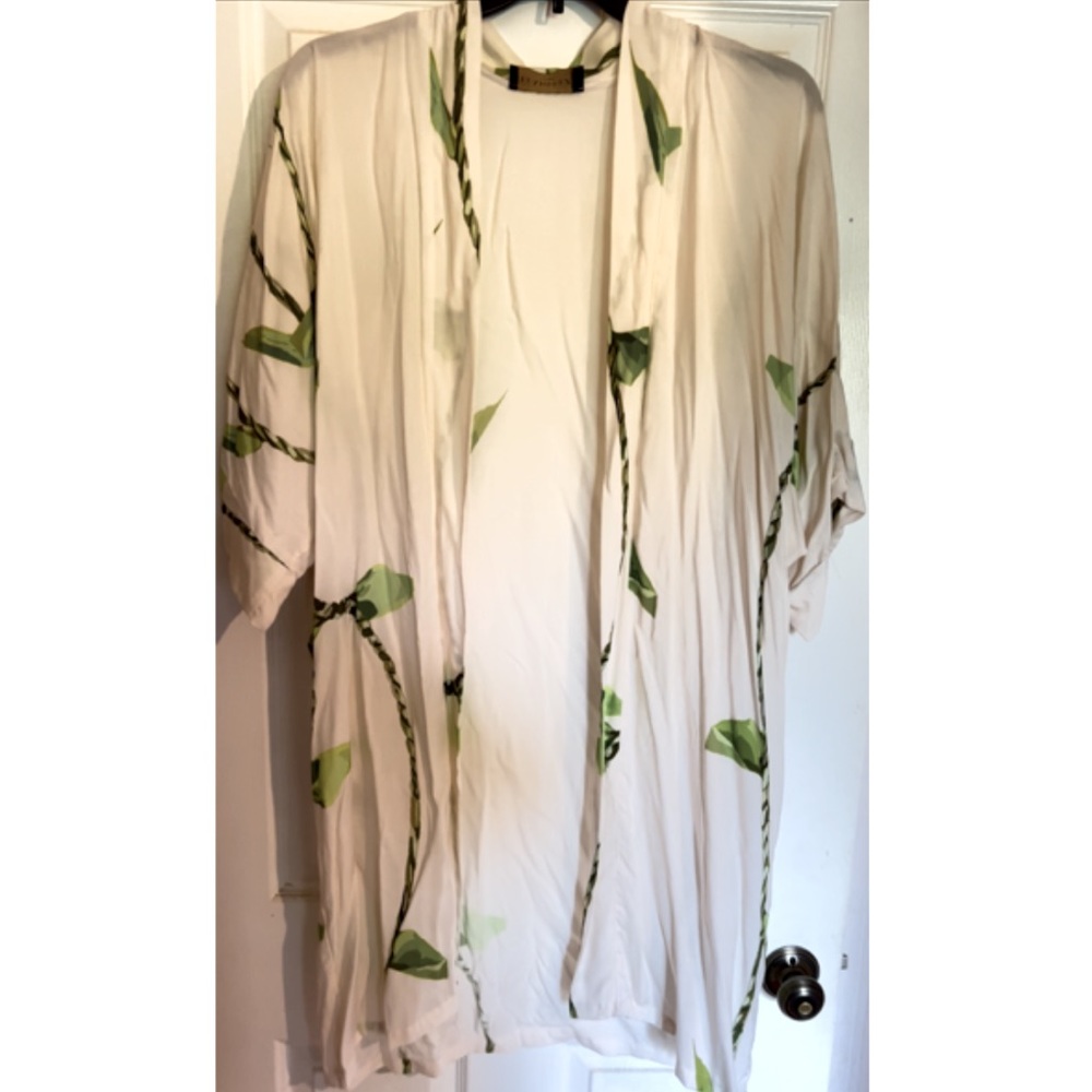 Lex Breezy Hawai’i Cream(Off White) Ti Leaf Long 'A'ahu Coverup🤍